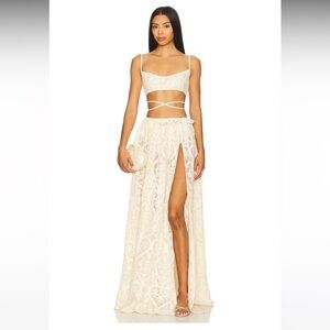 Sau Lee Amare Maxi Skirt in Vanilla